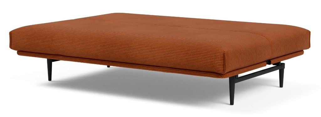 Colpus bäddsoffa, klädd i tyg 595 Corduroy Burnt Orange, som säng
