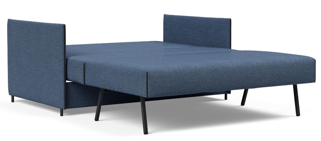Luoma bäddsoffa, klädd i tyg 302 Weda Blue, som säng