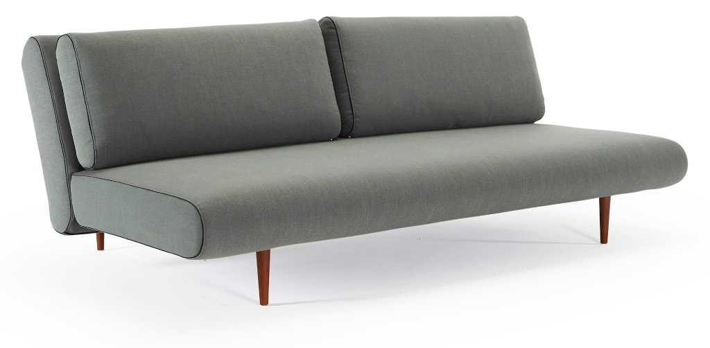 Unfurl bäddsoffa, klädd i tyg 518 Elegance Green, som soffa