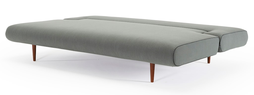 Unfurl bäddsoffa, klädd i tyg 518 Elegance Green, som säng