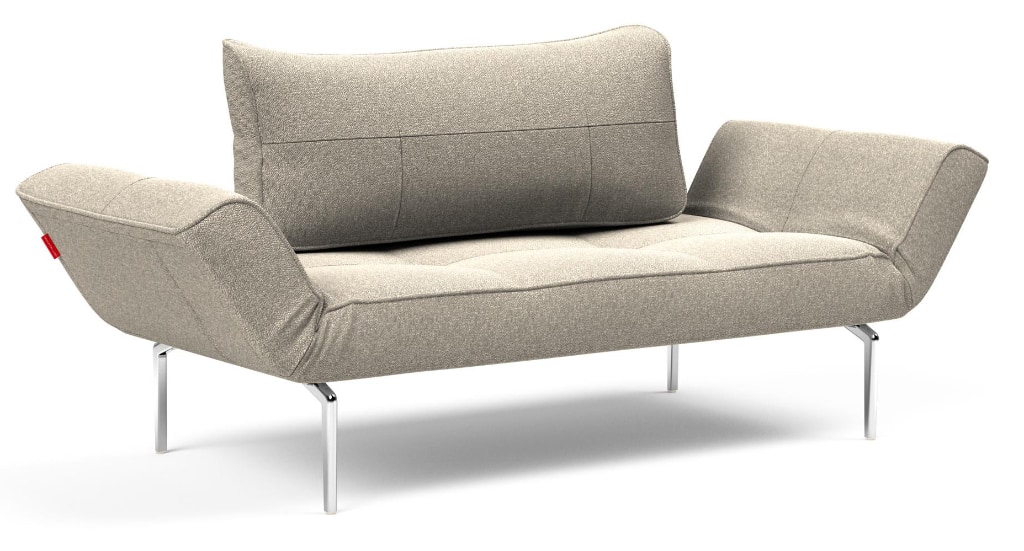 Zeal dagbädd med Straw ben, klädd i tyg 539 Bouclé Beige, som soffa